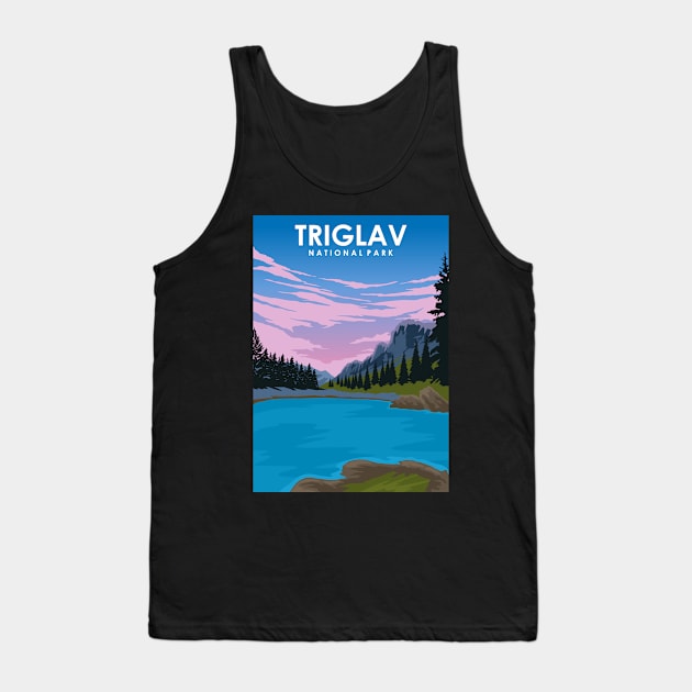 Triglav Solvenia National Park Travel Poster Tank Top by jornvanhezik